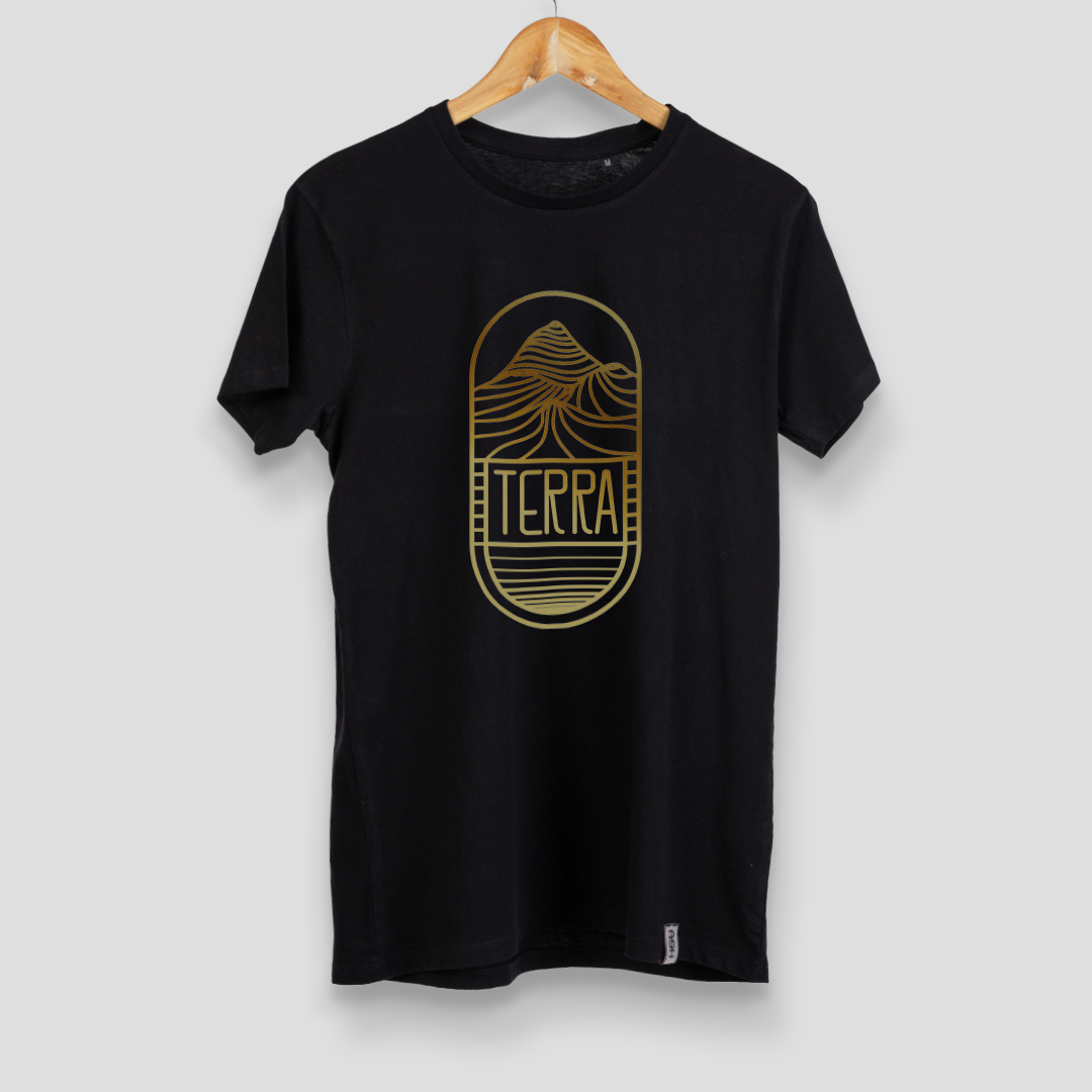 tricou terra_negru-embleme - ash store
